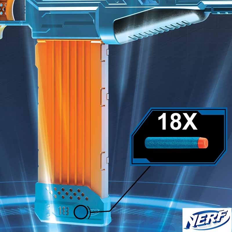 تفنگ بازی تیر فومی نرف موتوردار و خشاب دار Nerf Elite 2.0 Turbine CS-18 E9481